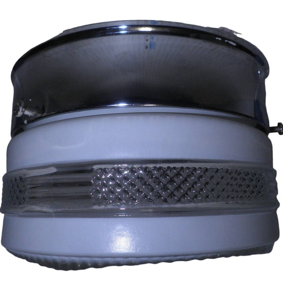 Vintage 70's 1-light 6-1/2" Flush Mount Ceiling Light, Cut Glass, White & Clear - Picture 1 of 10